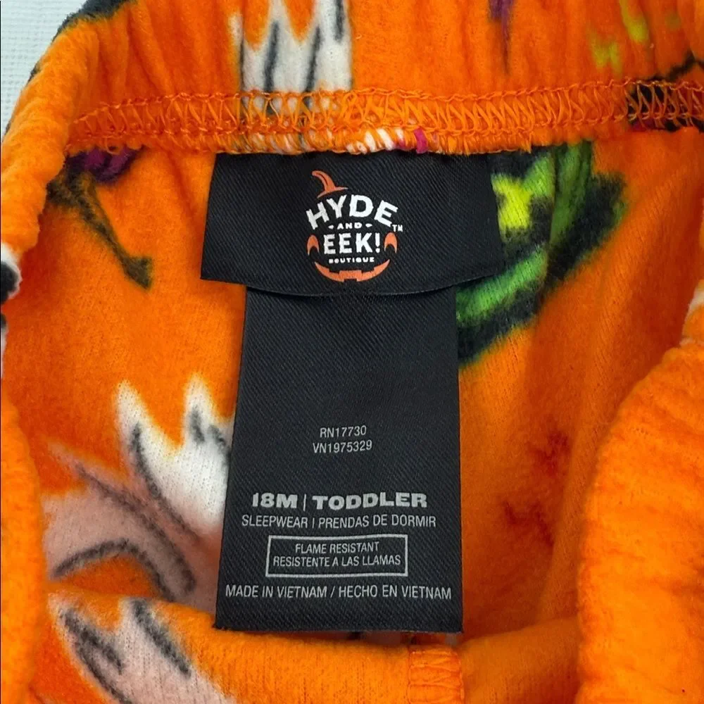 Hyde and Eek! Pajama Pants 18 months Baby Toddler Halloween Fleece Pumpkins